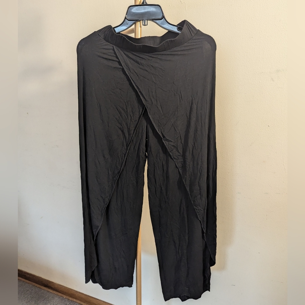 Black Draped Pants